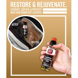 Adam's Polishes Leather Rejuvenator Oil (Basic Kit) - Cleans, Hydrates, Protects All Leather Types, Colors, & Ages - Non Sticky, Non Greasy, & Non Silicone