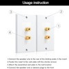 2 Pack Single Gang 1.0 Speaker Wire Wall Plate (Banana