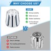 Coolfell 3 Piece Shower Knobs Replacement with 3 Extend Adapter,