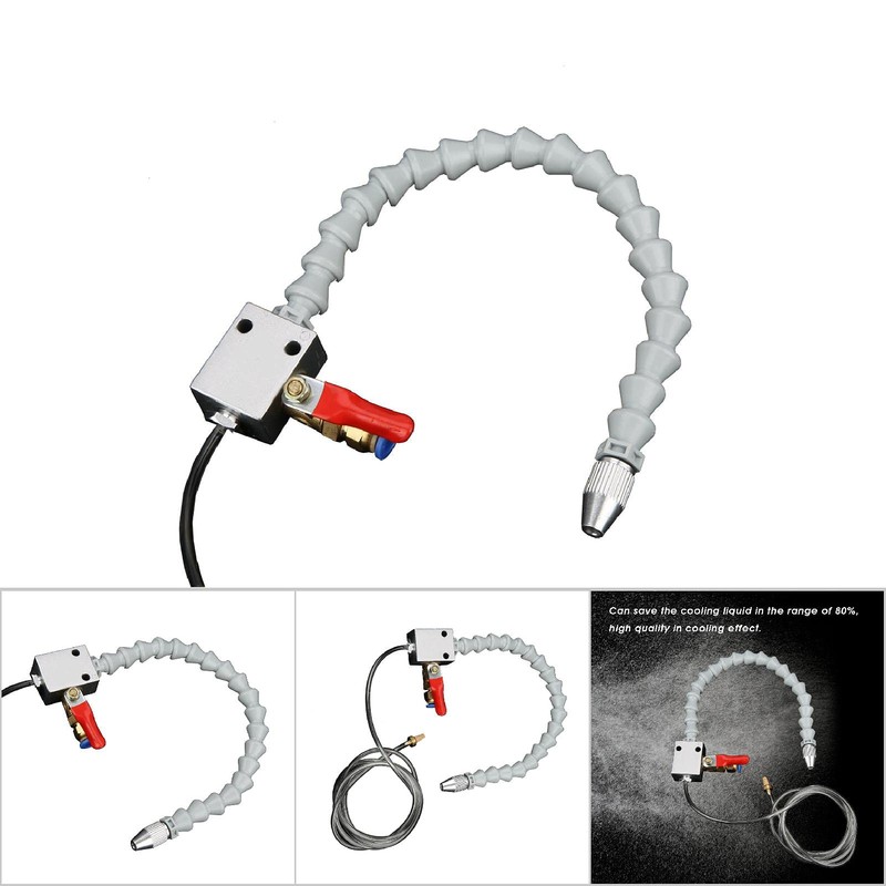 Mist Coolant Cooling Sprayer Nozzle for Engraving Machine Lathe (White)
