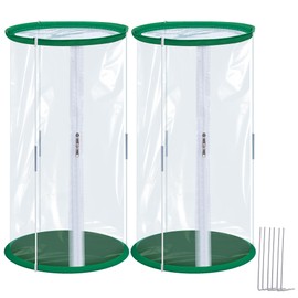 Pack of 2 55 x 30 cm Winter Tent for Plants - Small Greenhouse for Vegetables, Flowers & Mushrooms - Transparent PVC Winter Tent for Plants