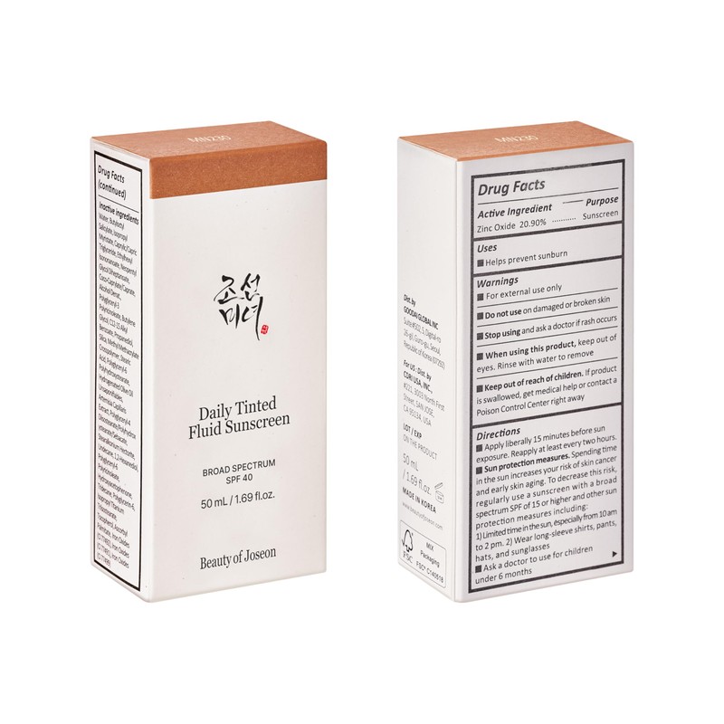 Beauty of Joseon Daily Tinted Fluid Sunscreen 12 Shades for