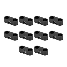 10PCS Hose Separator Clamp 4AN Aluminum Alloy Universal Oil Line Mounting Clamp for Water Pipe Gas Lines