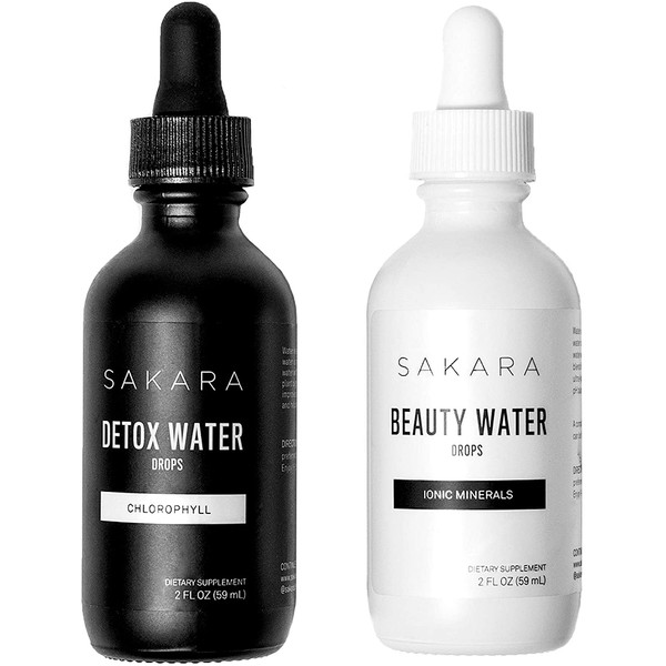 Sakara Beauty + Detox Water Drops w/ Minerals & Chlorophyll 2-2oz