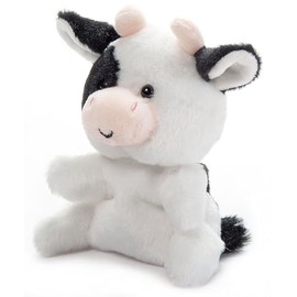 The Petting Zoo Cow Stuffed Animal Plushie, Gifts for Kids, Nuggetz Wildlife Animals, Cow Plush Toy, 6 inches