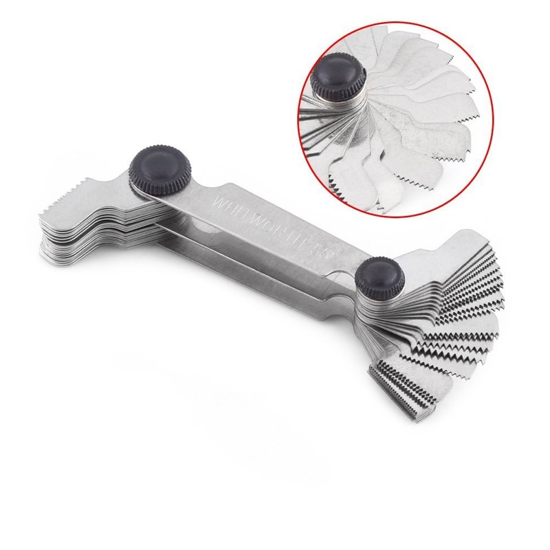 52pcs Thread Pitch Gauge Stainless Steel Screw Pitch Measuring Tool
