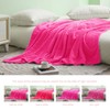 Exclusivo Mezcla Hot Pink Fleece Throw Blanket for Couch and