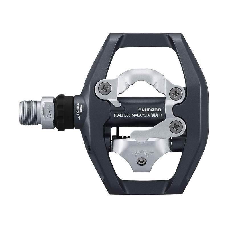シマノ(SHIMANO) ペダル(SPD) PD-EH500 トレッキング 片面SPD/片面フラット SM-SH56クリート付属 EPDEH500 ブラック