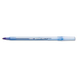 Round Stic Ballpoint Stick Pen Blue Ink, Fine, Dozen, Sold as 1 Dozen
