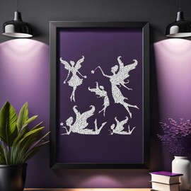 Fairy Girl with Wings Stencil, 5.5 x 5.5 Inch Reusable Plastic Template for Painting Fantasy Crafts DIY Projects and Home Decor