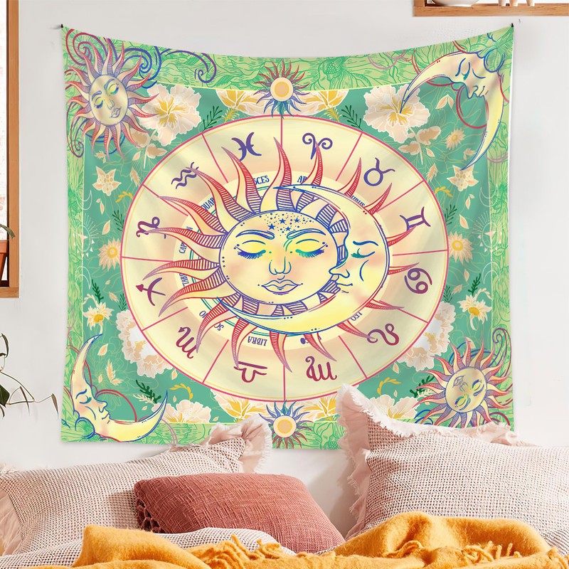 1PCS Home Bohemian Milled Tapestry 130cm * 150cm Sun And