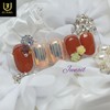 Winter Story Handmade Nail Tips - Long Round Square /