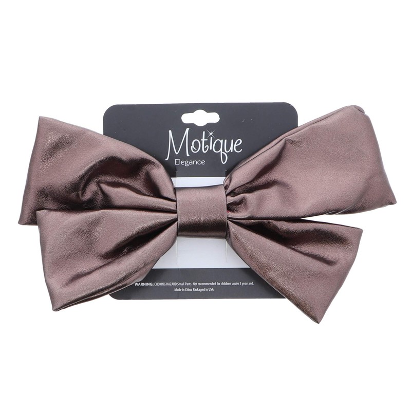 Shiny Hair Clip Bow Large Bronze