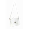 Hoxis Clear PVC Diagonal Bag, Women's, Plastic Bag, Handbag, Large