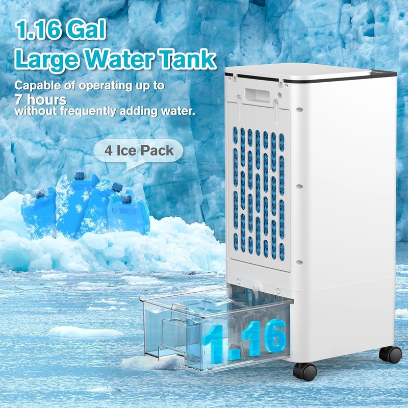 Windowless Portable Air Conditoners, 3-IN-1 Portable AC with Remote, 3