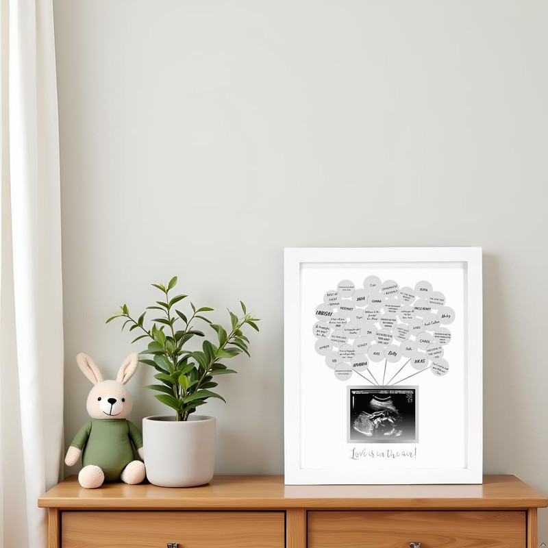 Pearhead Baby Shower Signature Guest Book & Sonogram Keepsake Picture