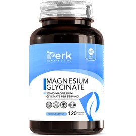 Magnesium Glycinate Capsules - 300mg Pure Elemental Magnesium per Serving, 120 Vegan Capsules | Non-GMO, Dairy & Gluten-Free Magnesium Supplement