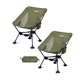 WildCall Lightweight Folding Camping Chair Compact Beach Chair with Anti-Sinking Large Feet
