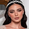 Elastic Rhinestone Headbands Sparkly Alloy Hair Band Accessories for Wedding