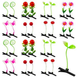 RP Remarkable Power, 28 Pack Plant Bean Sprout Hair Clips Mushroom Flower Hairpin Barrette for Women Girls