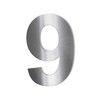 Metzler Stainless Steel House Number, V2A Stainless Steel Coarse Polished,