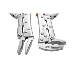 Extened Locking Pliers Vise Grip Pliers Set 12" Straight Jaws and 80 Degree Jaws Needle Nose Pliers Set, Quick Release Design,