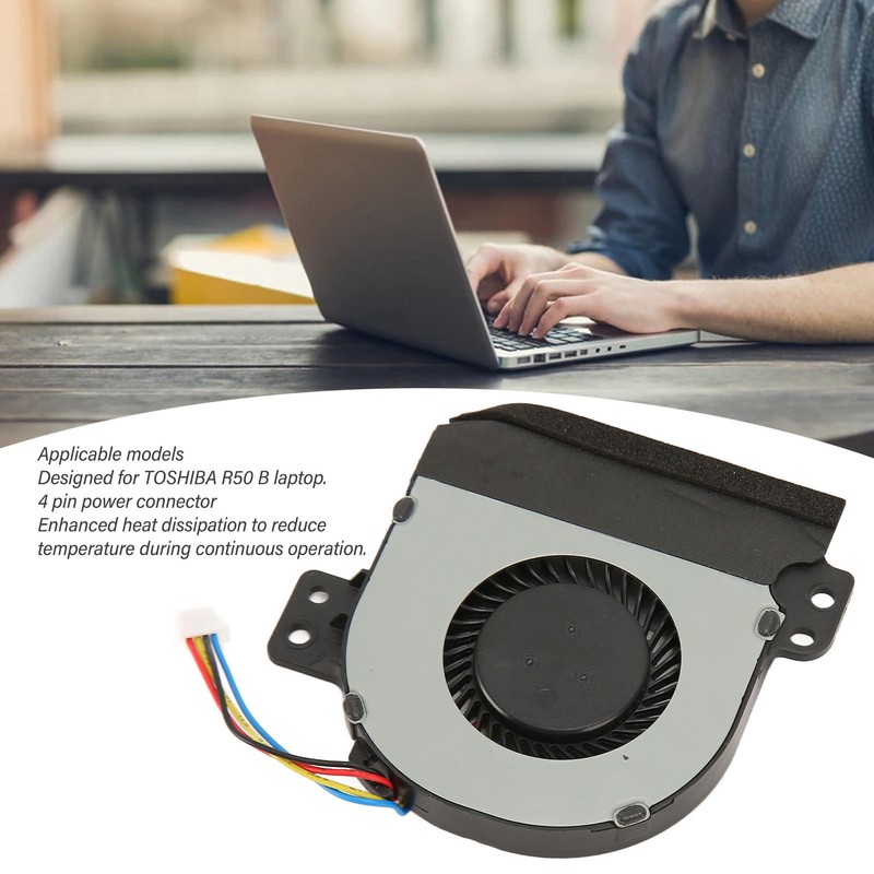 Laptop CPU Cooling Fan Lightweight Durable 4 Pin Replacement Cooling