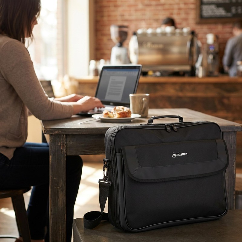 MANHATTAN 17.3-Inch Laptop Shoulder Bag Carrying Case – Briefcase Style,