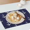 Anchor Placemats Set of 4, 12x18 Inch Summer Nautical Navy