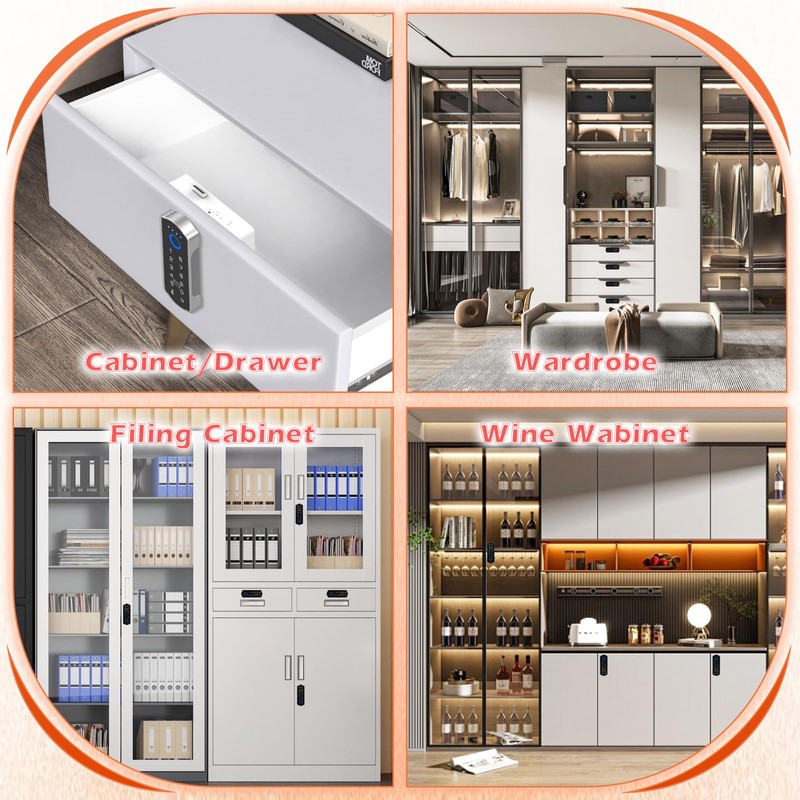 Eseesmart Smart Cabinet Lock, Magnetic Digital Electronic RFID Keyless Bluetooth