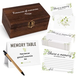 Kryndle Funeral Favours, 100 Pcs Funeral Memory Cards, Brown