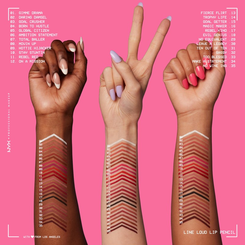 NYX PROFESSIONAL MAKEUP, Line Loud, Waterproof Lip Pencil, Infused with