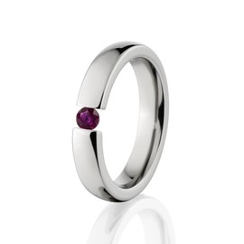 Ruby Ring Titanium Tension Set Jewelry Stunning Ruby Band