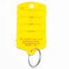 Key tags - Vehicle plastic key tags (200) with metal