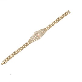 Giffor Religious Jewelry 14K Gold Filled San Jude Saint Judas Bracelets For Men Women Guadalupe Oro.Laminado Joyas 7.6' (C)