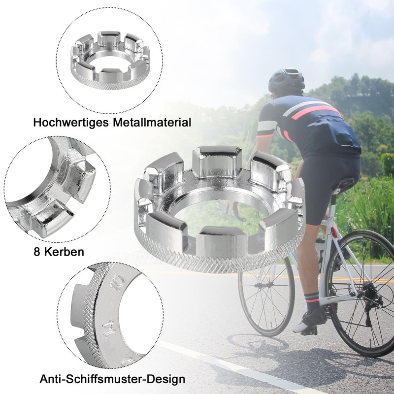 Opopark 8-Piece Bicycle Tyre Lever Set, Bicycle Spoke Wrench Professional