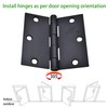 Door Hinge 3 1/2 Inch Interior Door Hinges Satin Nickel