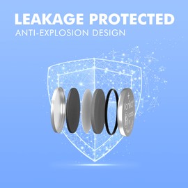 Voniko 3 Volt CR2025 Battery 5 Pack – CR 2025 Button Cell Battery – 2025 Lithium Coin Batteries, 7 Years Shelf Life