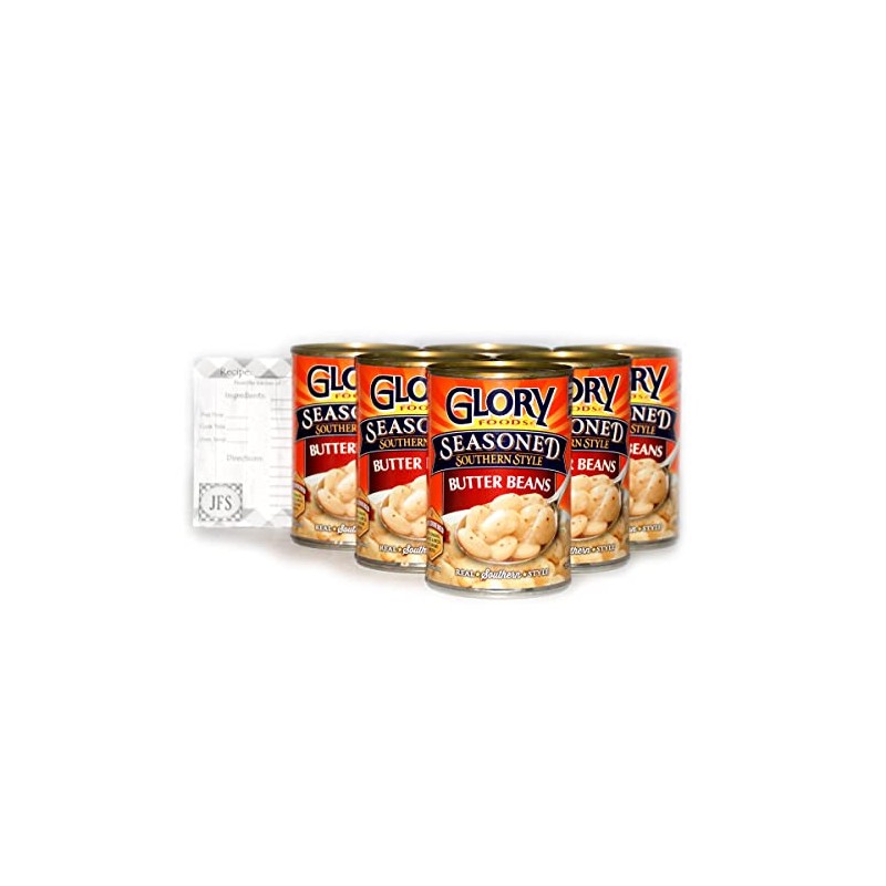 Glory Seasoned Butter Beans - 14.5 Oz Cans (Pack of