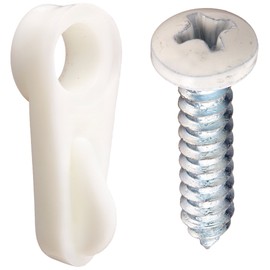Prime-Line Products PL 7909 1/16-Inch Screen Clips with Screws, White-Plastic,(Pack of 12)