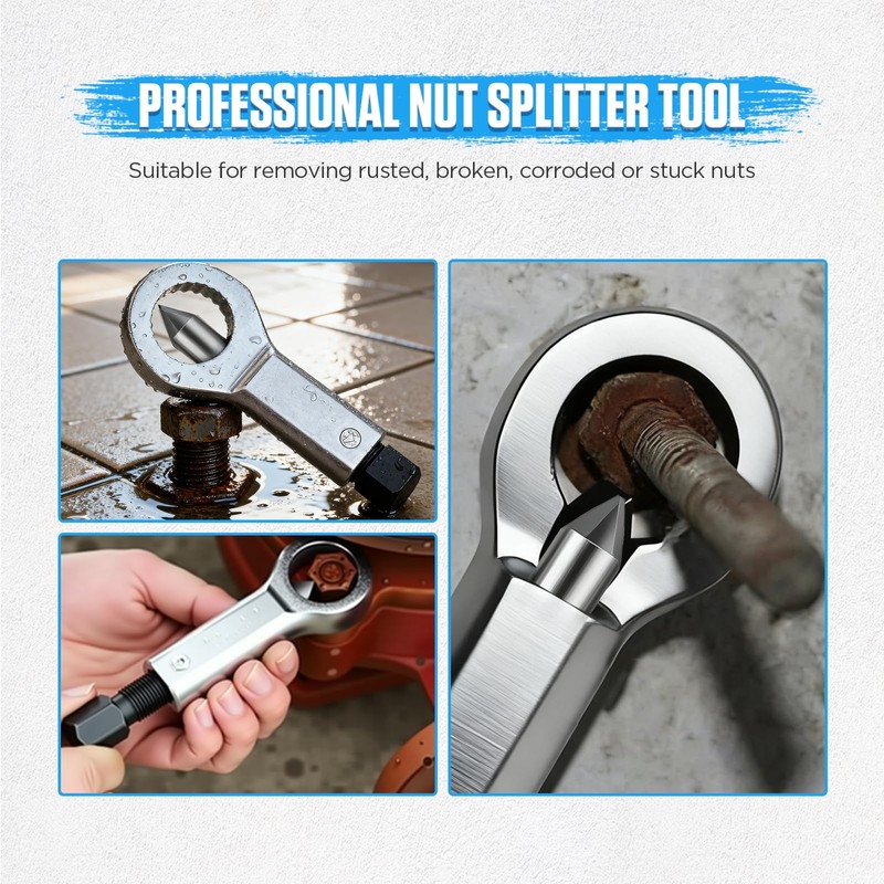 Metal Nut Splitter Tool Heavy Duty,4PCS Nut Separator Designed for