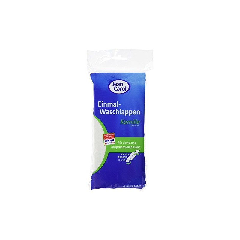 Jean Carol Disposable Camomile Washcloths (Pack of 26)