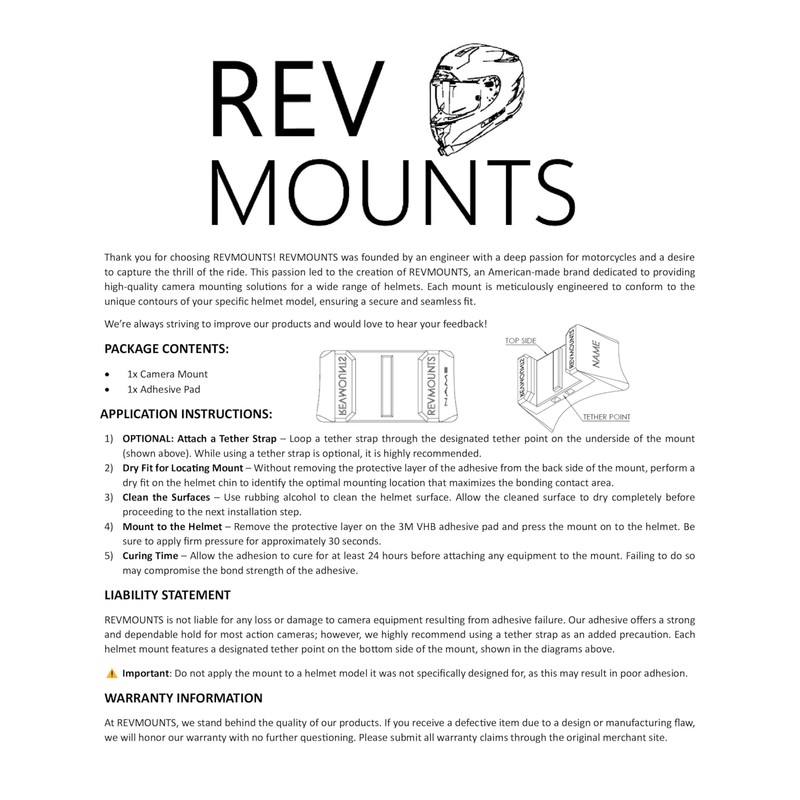 REVMOUNTS LS2 Assault Action Camera Helmet Mount