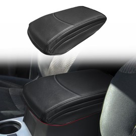 Muslogy Center Console Armrest Cover Compatible with Toyota 4Runner 2010-2024 Comfort Armrest Pad Arm Rest Cushion Vegan Leather Protector 1-Inch Extra Thick