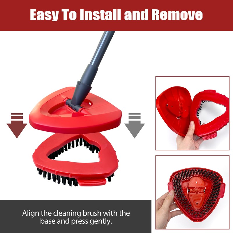 Scrub Brush, 2 Pack Spin Scrub Brush Replacement Head, Stiff