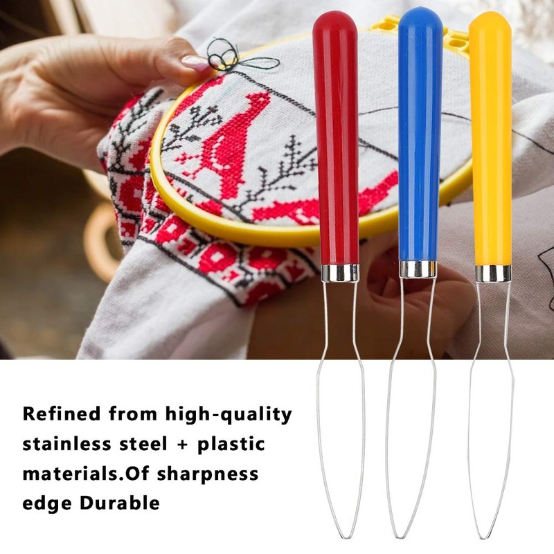 Pack of 6 Wire Loop, Button Hook, Button Hook and