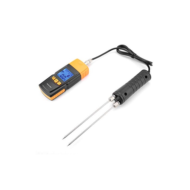 Oumefar Probador de Humedad, Ajustable Medidor de Humedad Detector de