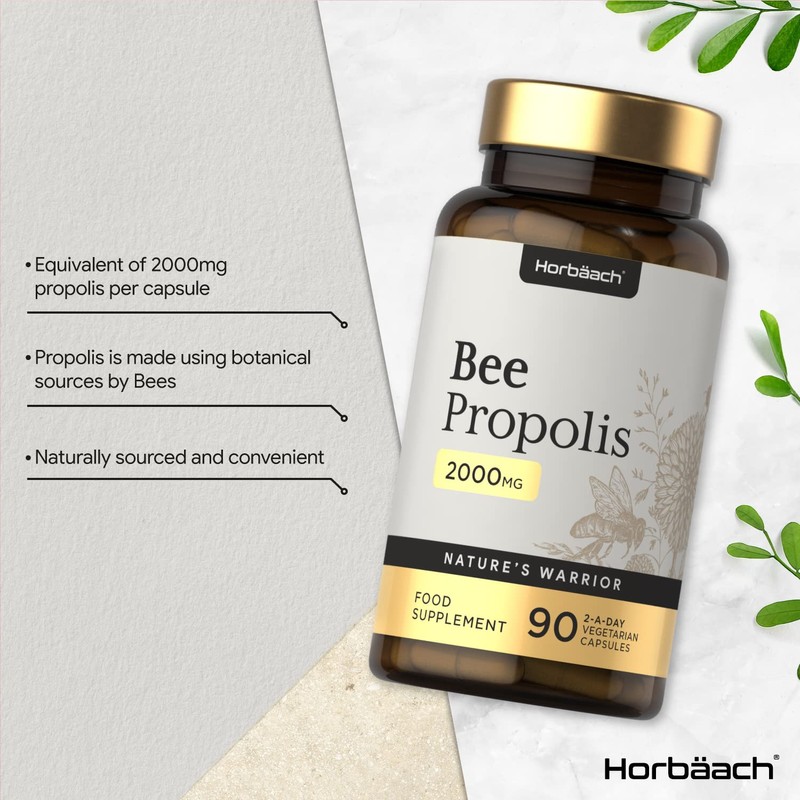 Bee Propolis Capsules | 2000mg | 90 Vegetarian Capsules |
