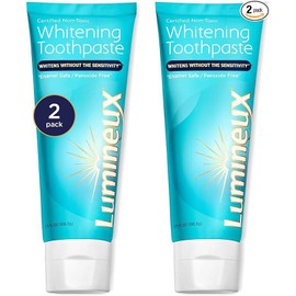 Lumineux Teeth Whitening Toothpaste 2 Pack Peroxide Free Enamel Safe for Sens...