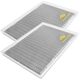 SF Collection Fly Boxes Clear Fly Fishing Box A4 Extra Large Capacity Triangle Foam Fishing Competition Hook Tackle Boxes 2Packs